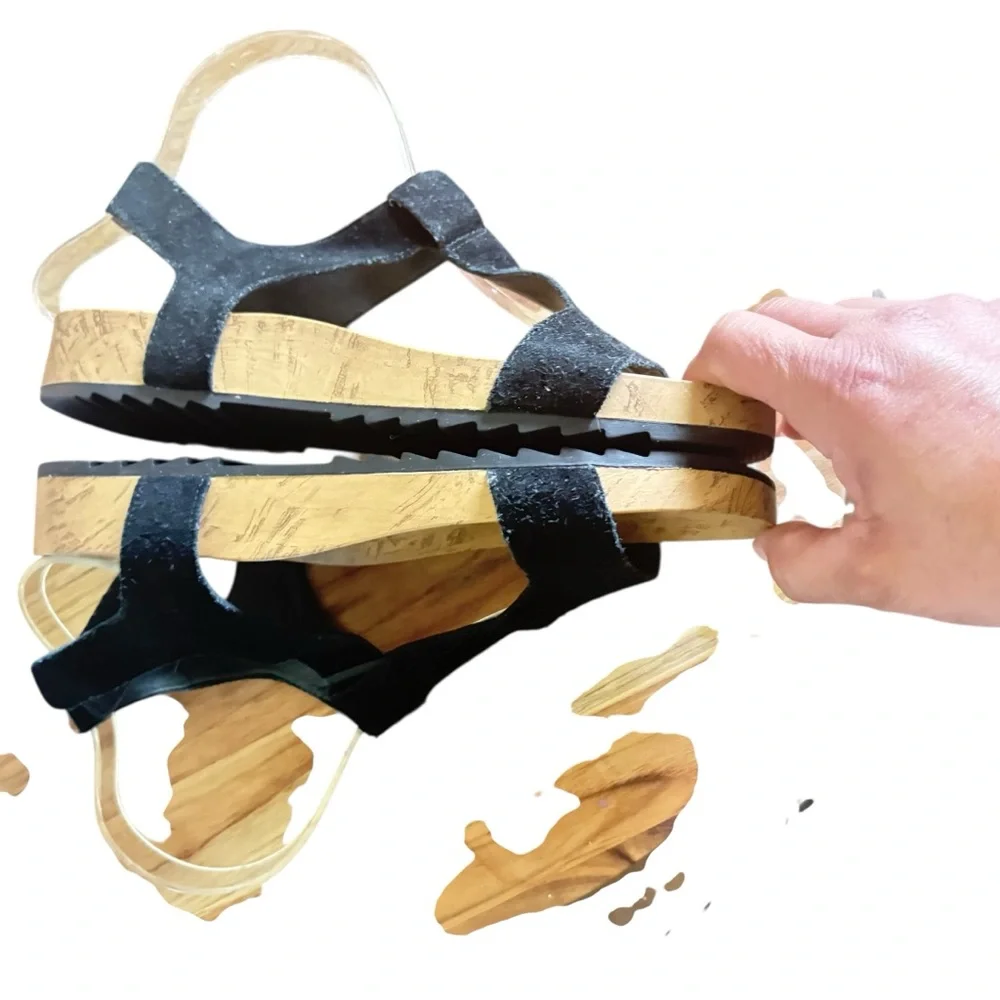 Clark’s Somerset’s Black Sandal 8M - Picture 8 of 12